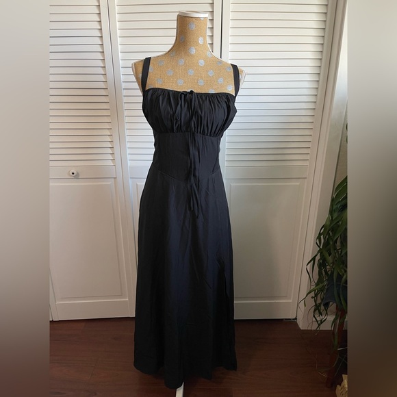 Dolls Kill Dresses & Skirts - Arthea black corset lace back and tie front boning with zip XXL Dolls Kill